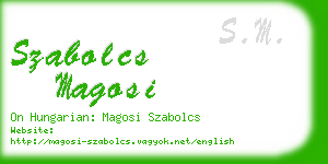 szabolcs magosi business card